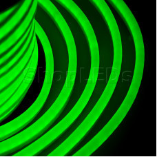 Гибкий Неон LED - зеленый, оболочка зеленая, бухта 50м