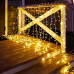Гирлянда Светодиодный Дождь 2х1,5м, постоянное свечение, прозрачный провод, 230 В, цвет: Золото, 360 LED