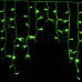 Гирлянда Айсикл (бахрома) светодиодный, 5,6 х 0,9 м, белый провод КАУЧУК, 230 В, диоды зеленые, 240 LED NEON-NIGHT